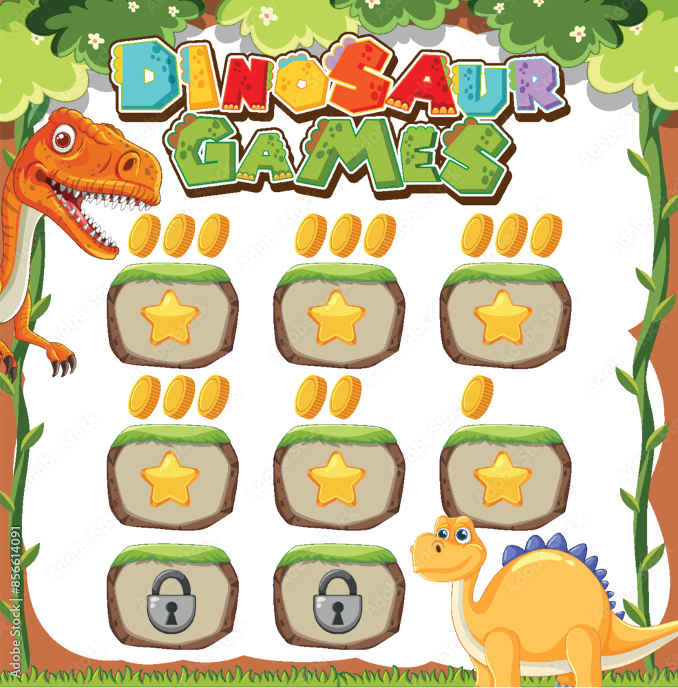 Fun and engaging dinosaur-themed puzzle game Fun and engaging dinosaur-themed puzzle game