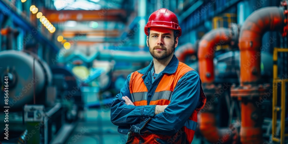 A man in a red helmet A man in a red helmet