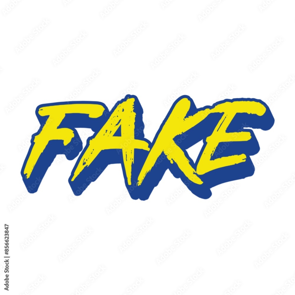 3D Fake text poster art