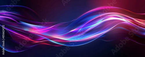 Abstract Neon Wave Background photo