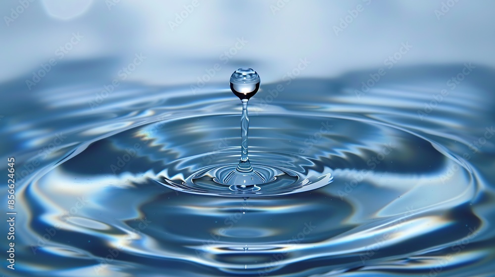 water ripple with droplets falling in the center from clean water water ripple with droplets falling in the center from clean water