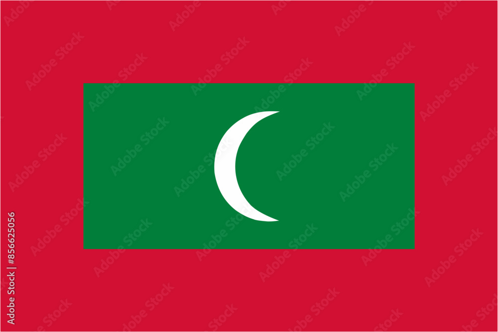 Maldives official flag vector with standard size and proportion. National flag emblem with accurate size and colors. Maldives official flag vector with standard size and proportion. National flag emblem with accurate size and colors.