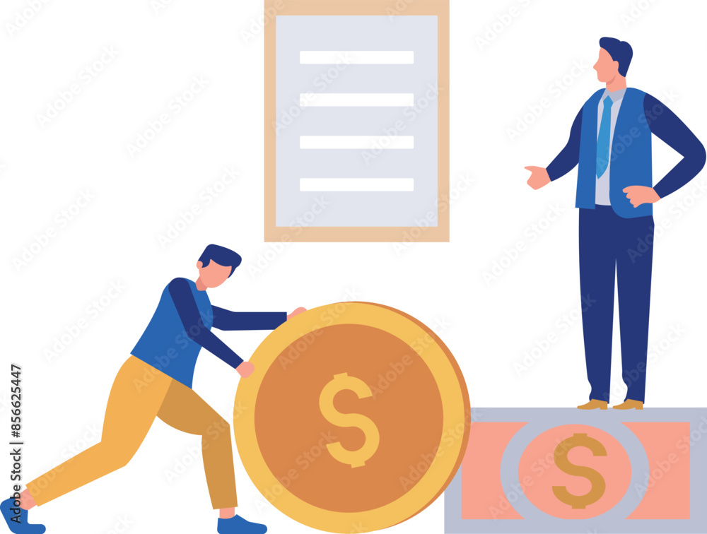 The boys are working on finance. The boys are working on finance.