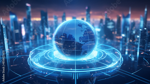 Future Technology Business Levitation Globe