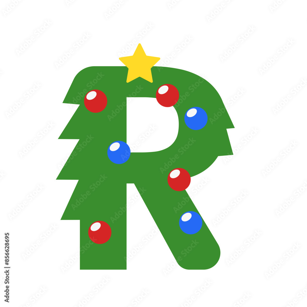 Christmas Tree Letter R
