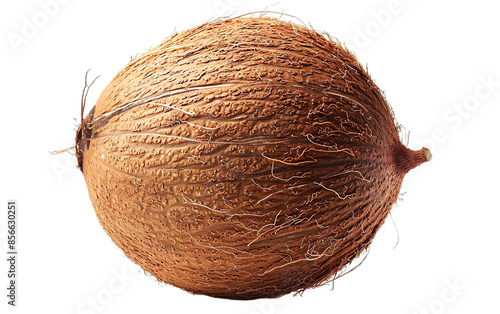 A large brown coconut with a pointed top. AI Generative