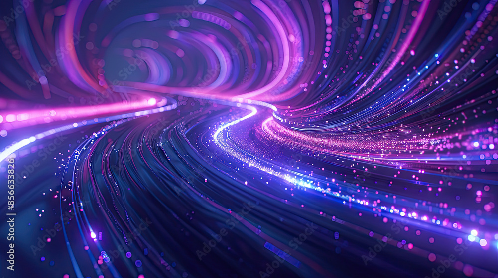 Time Loop Graphc High-speed data flow. Strings of information, linear train. Springboard ...