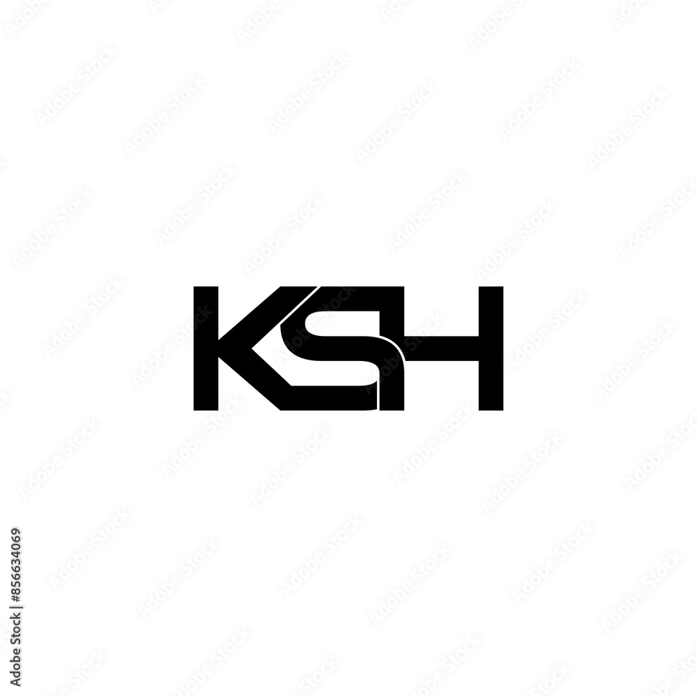 Fototapeta premium ksh typography letter monogram logo design