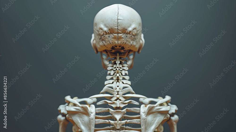 Human skeleton with view on the spine bones X-Ray. view. Human skeleton with view on the spine bones X-Ray. view.