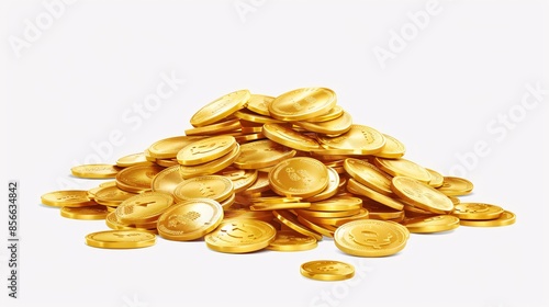 a pile of gold coins