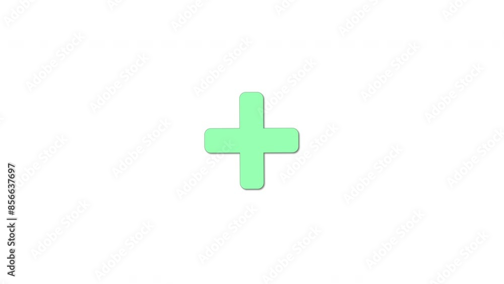 Plus sign seamless looped animation. Positive, plus, add, medical aid, benefit idea. Alpha channel. Green Plus sign seamless looped animation. Positive, plus, add, medical aid, benefit idea. Alpha channel. Green