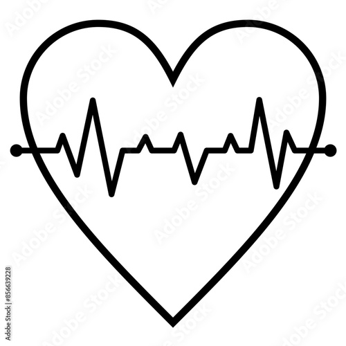 Heartbeat Flat Icon, Pixel Perfect, For Mobile and Web, Heart beat icon. Heartbeat , heart beat pulse flat icon for medical apps and websites. Heart and cardiorgam, heartbeat simple
