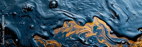 Black and gold liquid.