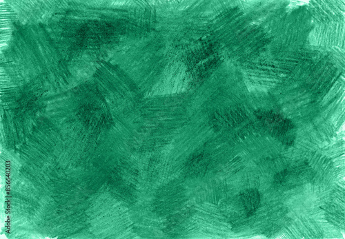 Background filled with texture drawn with colored pencils. Different shades of turquoise colors. Green, blue, white shades. Chaotical strokes.