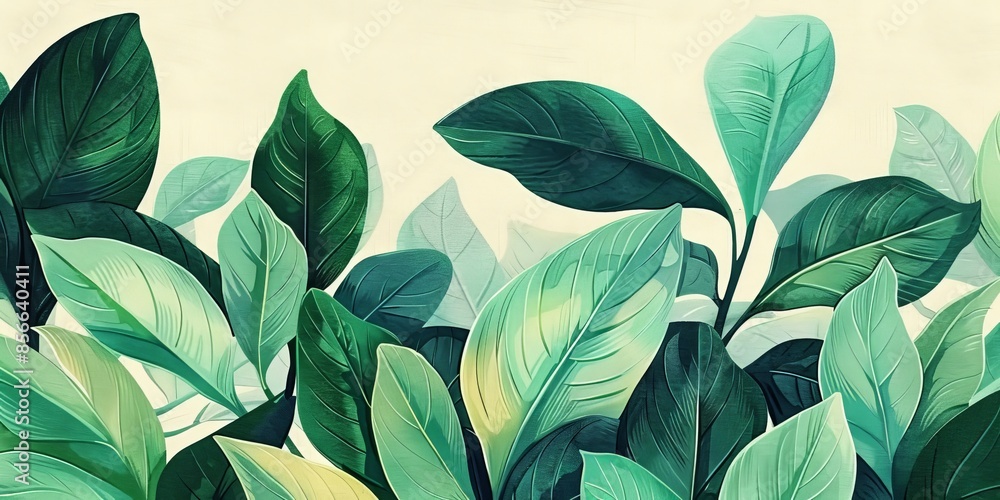 Vibrant Green Leaves Abstract Vibrant Green Leaves Abstract