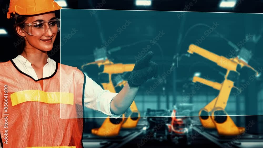MLP Engineer use cybernated robotic software to control industry robot ...