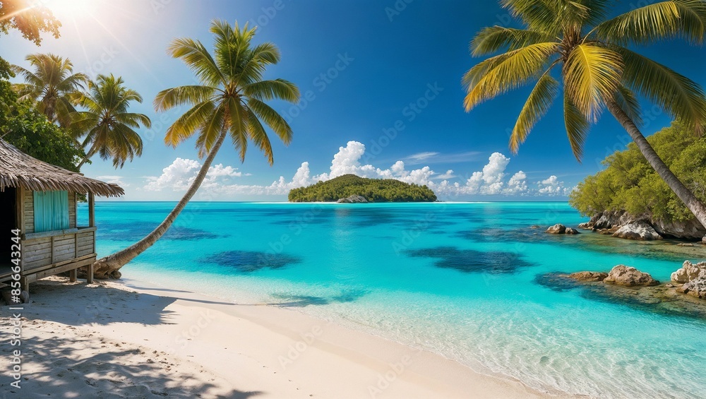beach with palm trees beach with palm trees