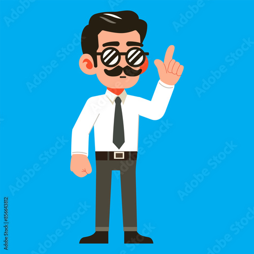 Cute Male Teacher Cartoon