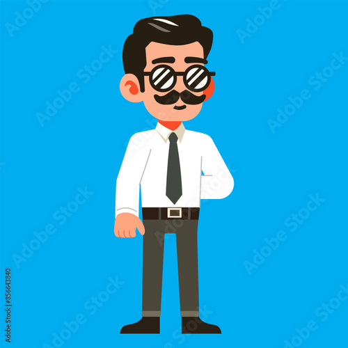 Cute Male Teacher Cartoon