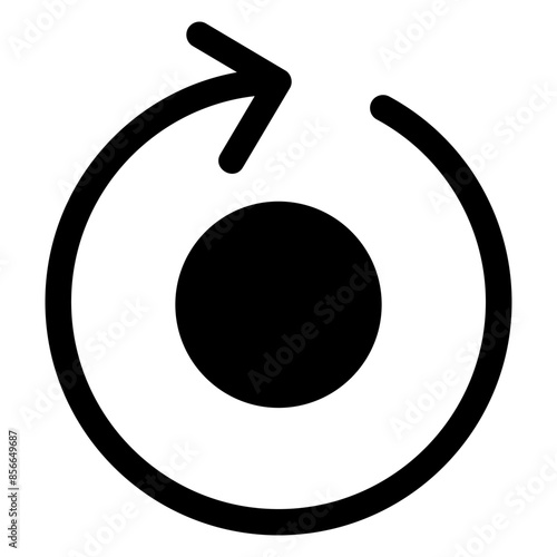 restart glyph icon isolated on white background