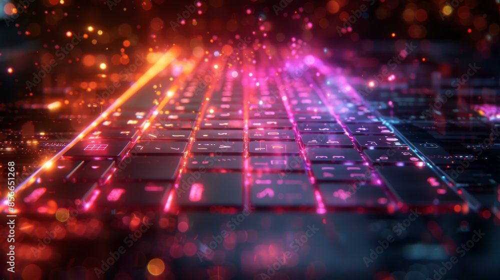 Obraz premium Futuristic Technology and Light Show