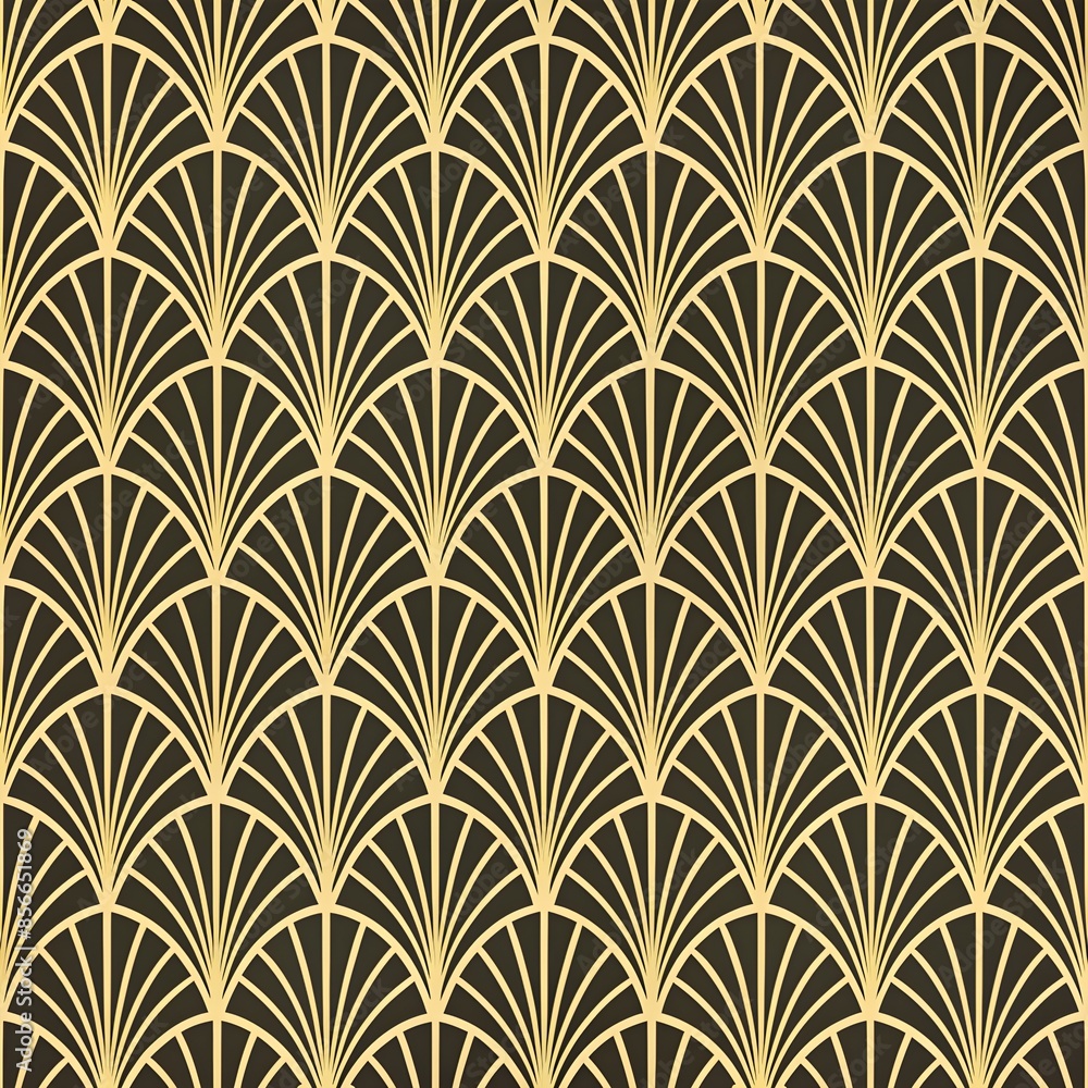 Elegant Art Deco Seamless Pattern in Gold and Black for Luxury Backgrounds and Decorative Designs Elegant Art Deco Seamless Pattern in Gold and Black for Luxury Backgrounds and Decorative Designs