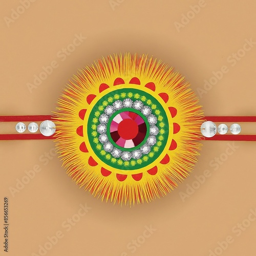 raksha bandhan with raksha bandhan and a raksha han on a white background. indian symbol of ind photo