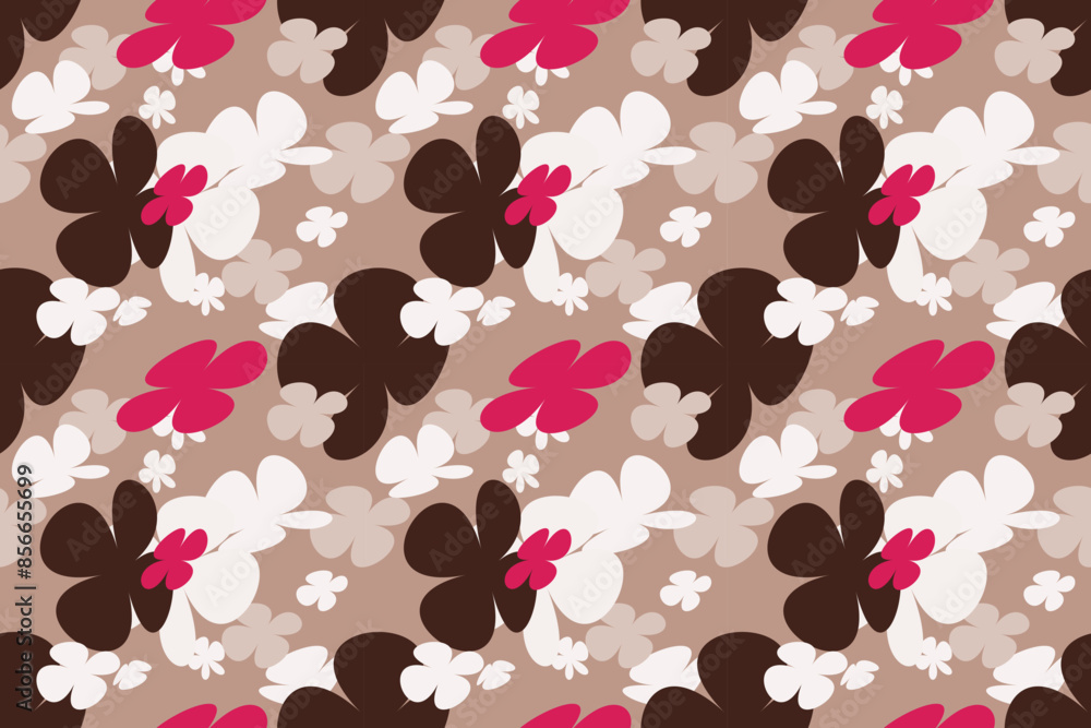 Fototapeta premium Seamless Abstract Floral Wallpaper Pattern With Simple Pretty, Little Floral Liberty Seamless Texture Background. Spring, Summer Romantic Blossom Flower Garden Seamless Pattern for Your Designs