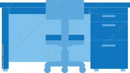 デスクと椅子のイラスト素材