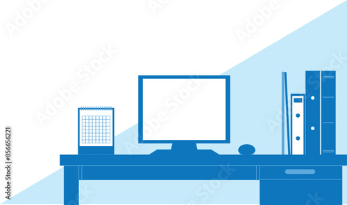 デスクのイラスト背景素材