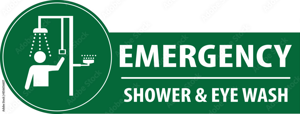 Emergency shower and eye wash area laboratory sign vector.eps Emergency shower and eye wash area laboratory sign vector.eps