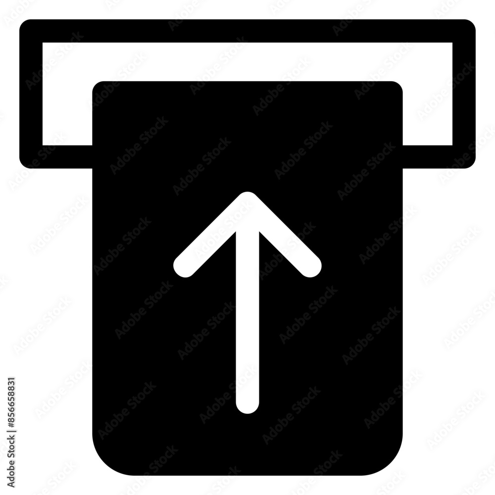 deposit glyph icon isolated on white background deposit glyph icon isolated on white background