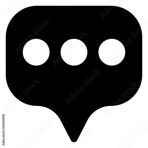 chat  glyph  icon isolated on white background