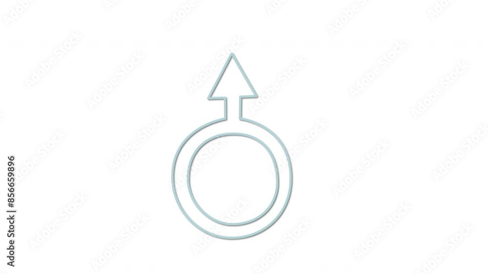 Yin Yang, female male signs, symbols. Self drawing looped animation. Blue Yin Yang, female male signs, symbols. Self drawing looped animation. Blue