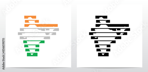 Behind Bars Prison Stripe Lines Map Of India