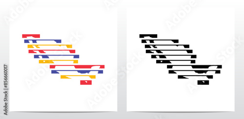Behind Bars Prison Stripe Lines Map Of Mexico