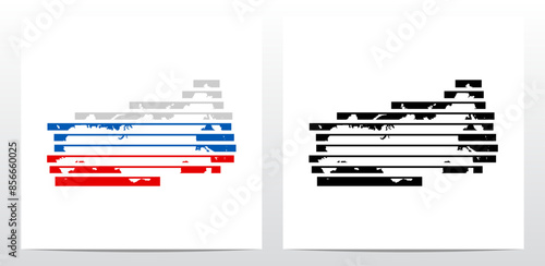 Behind Bars Prison Stripe Lines Map Of Russia