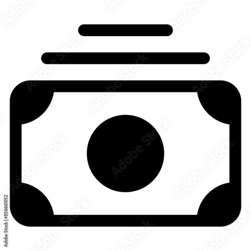 money  glyph  icon isolated on white background