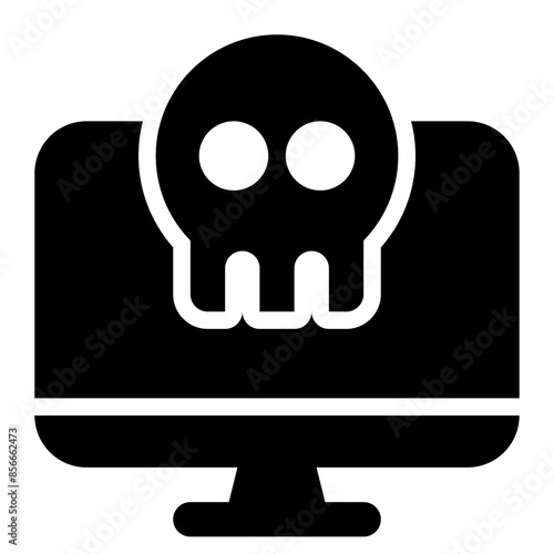 computer infected icon