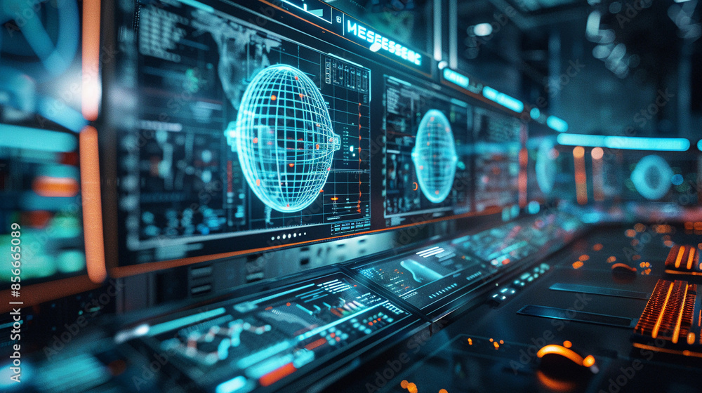 An AI-driven security system monitoring a corporate network. technology AI An AI-driven security system monitoring a corporate network. technology AI