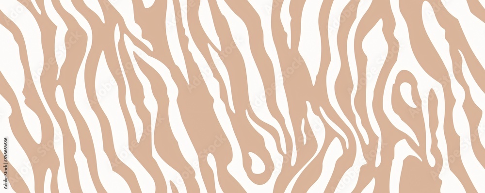 Abstract Zebra Stripes Pattern in Beige and White Abstract Zebra Stripes Pattern in Beige and White
