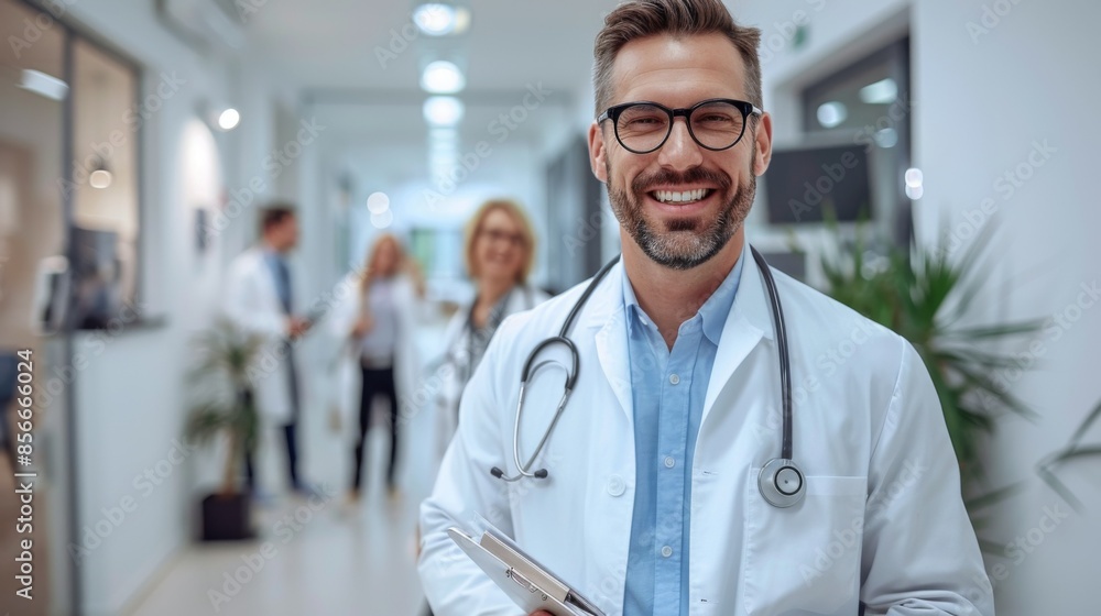 Doctor Portrait in Office: A doctor sitting at a desk in a well-lit office, with a reassuring expression. Doctor Portrait in Office: A doctor sitting at a desk in a well-lit office, with a reassuring expression.