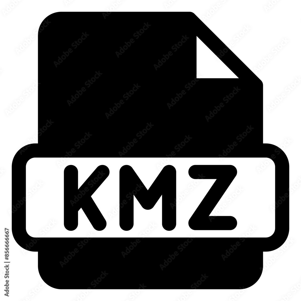 kmz glyph icon vector illustration isolated on white background kmz glyph icon vector illustration isolated on white background