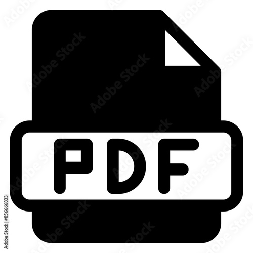 pdf glyph icon vector illustration  isolated on white background