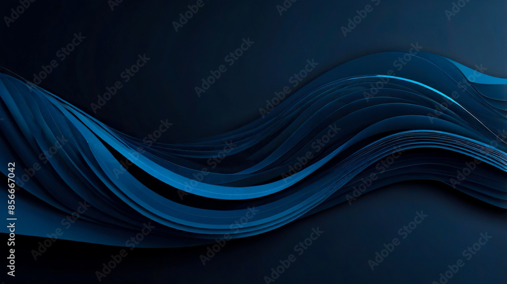 Abstract blue paper waves pattern background, Dark peacock blue paper waves Abstract blue paper waves pattern background, Dark peacock blue paper waves