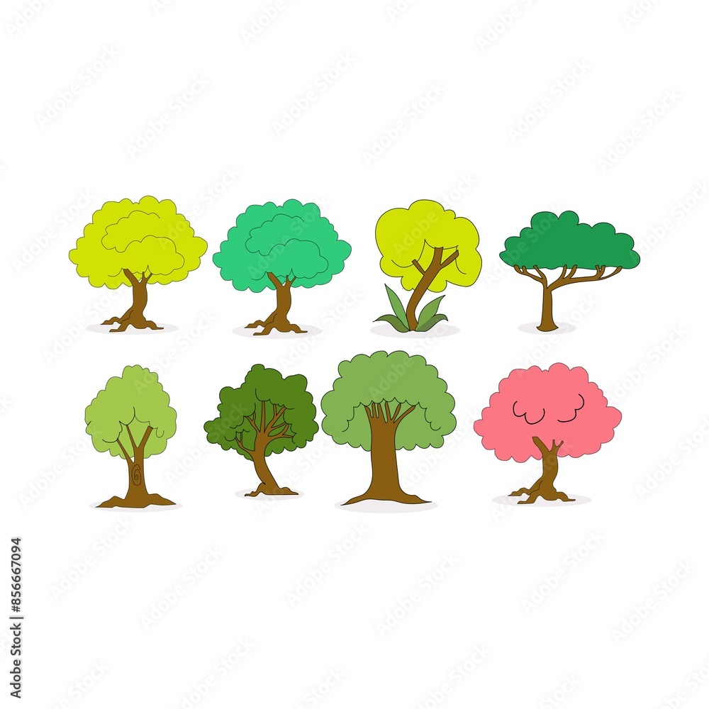 Fototapeta premium set of trees