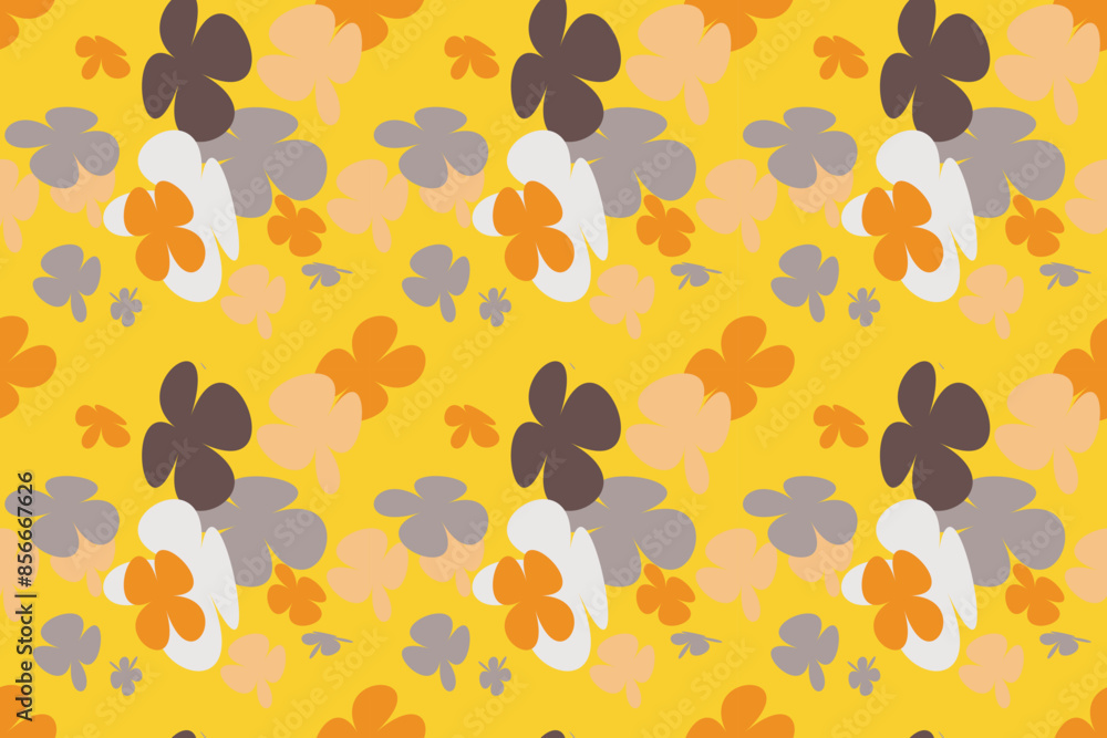 Fototapeta premium Blooming Flower Pattern Little Floral Liberty Seamless Texture Background. Spring, Summer Romantic Blossom Flower Garden Seamless Pattern for Your Designs