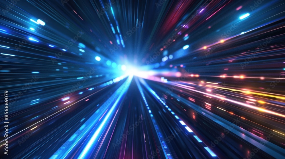 Abstract Light Streaks in Neon Colors Abstract Light Streaks in Neon Colors