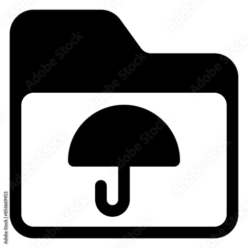 umbrella glyph icon vector illustration  isolated on white background