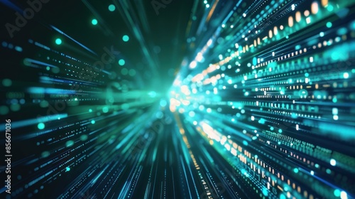 Abstract Digital Data Stream Visualization